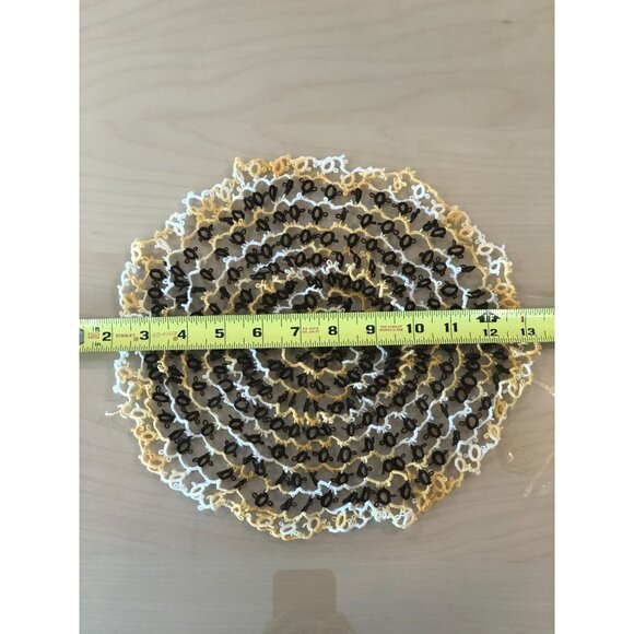 LOT of 6 VTG  Handmade crochet doilies. - Picture 6 of 16